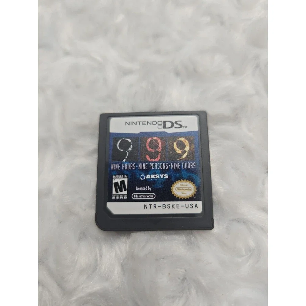 999: Nine Hours, Nine Persons, Nine Doors (Nintendo DS, 2010) Game Cartridge